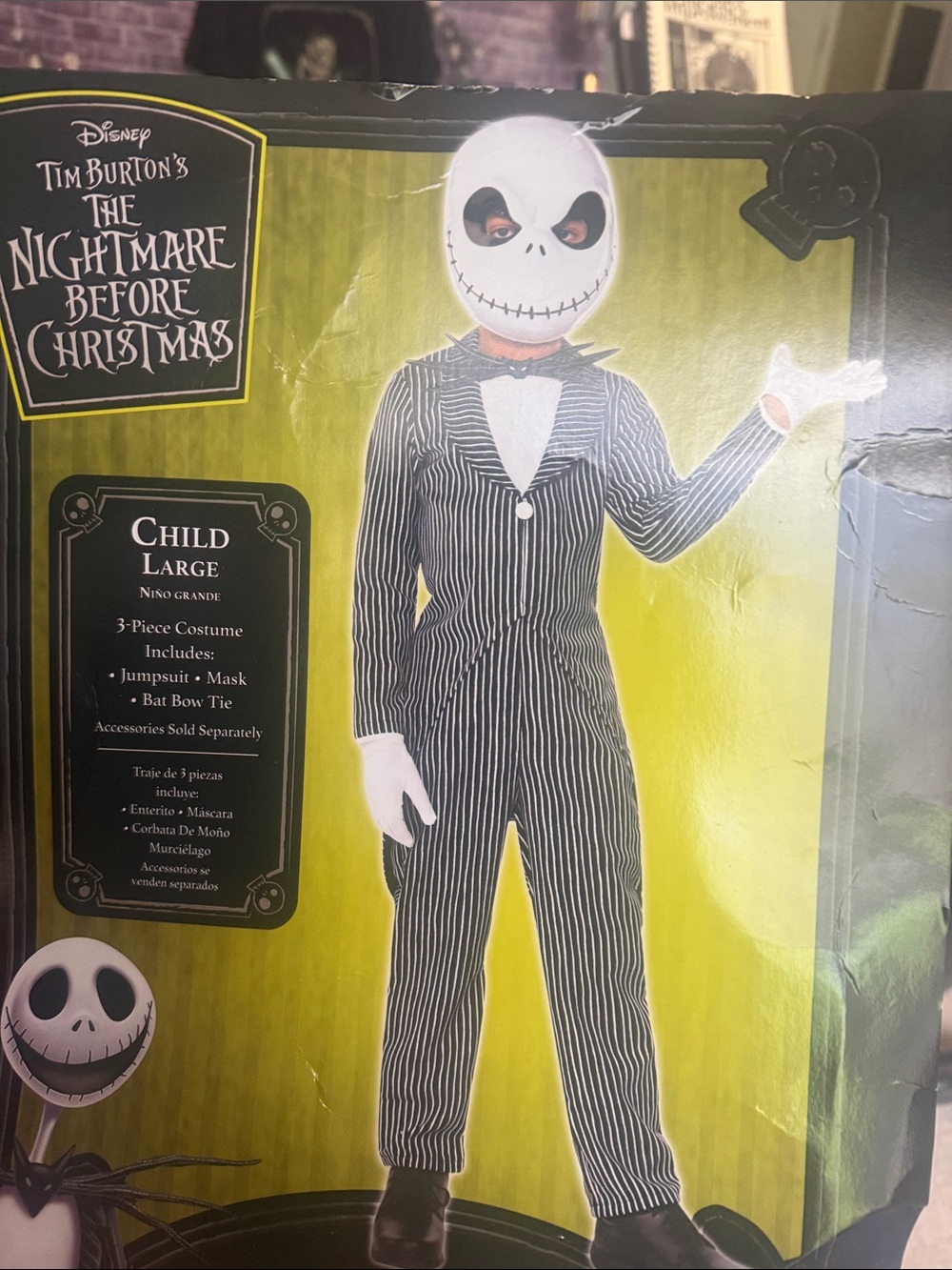 Nightmare before Christmas Disney jack skellington boys Halloween costume large - Picture 5 of 6